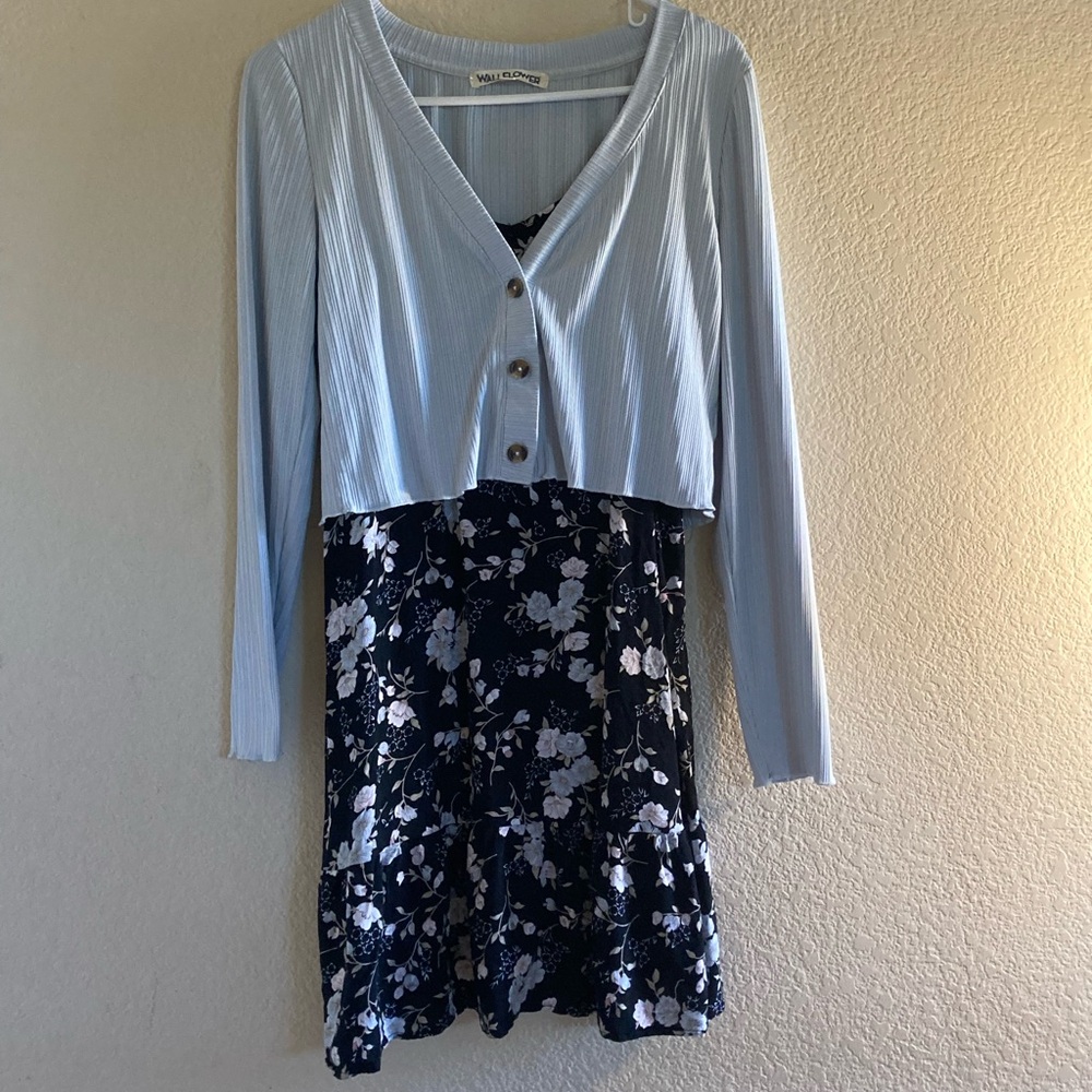 Jr.s Large slip dress with matching sweater